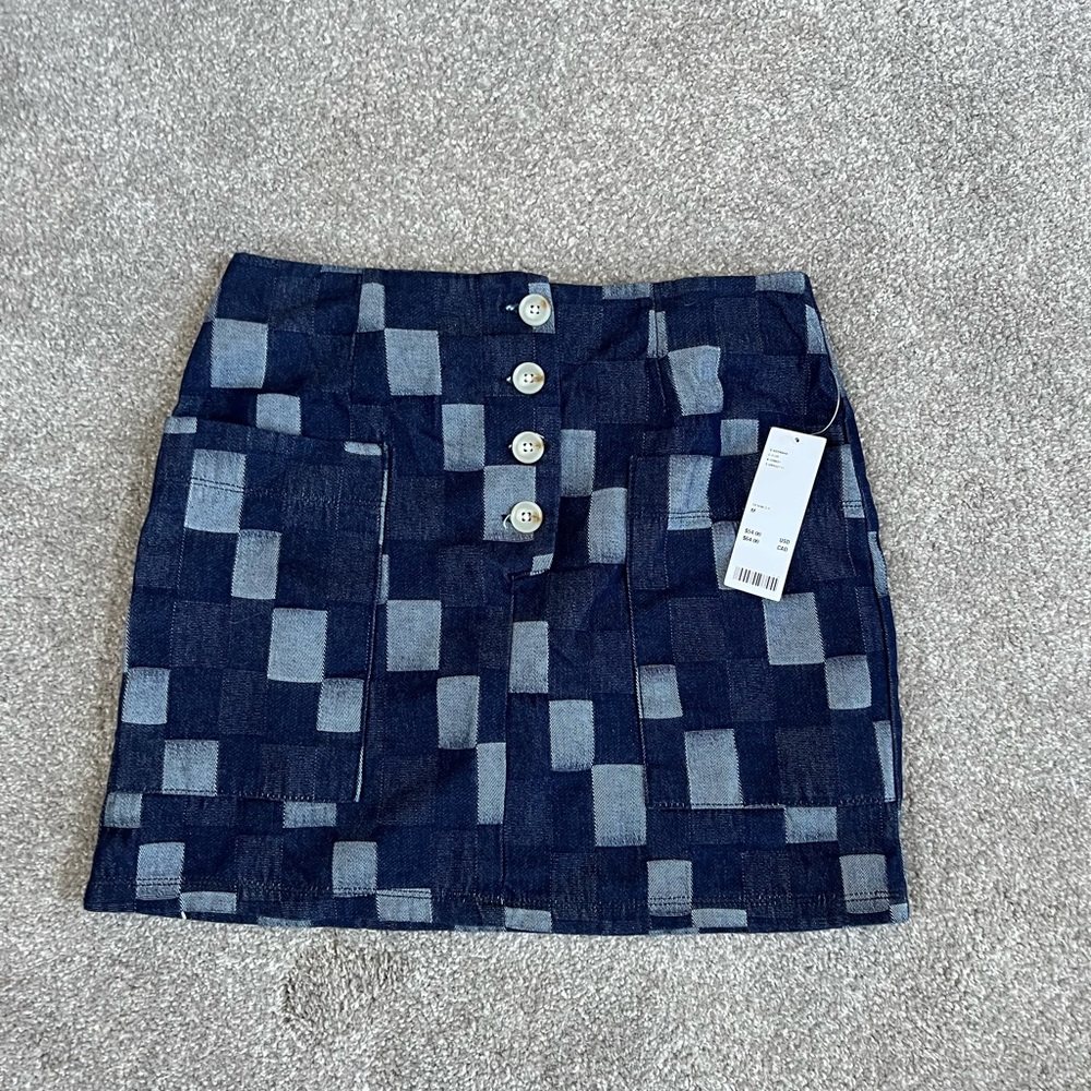 Urban outfitters patchwork denim mini skirt